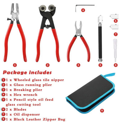 کیت برش شیشه ای موزائیک ابزار OEM Electrician Tool 8 عددی